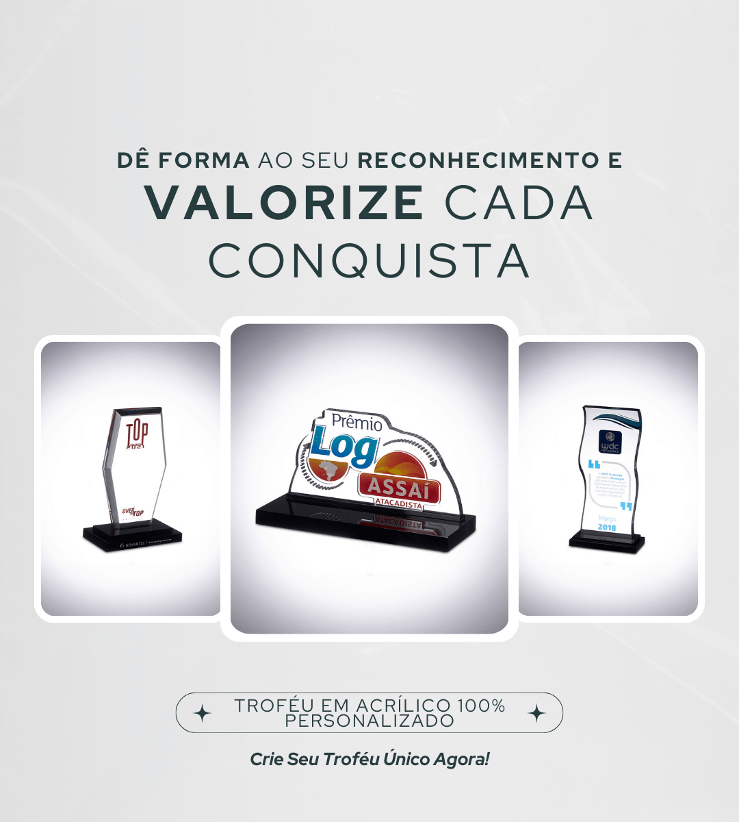 troféusssss de acrílico personalizado